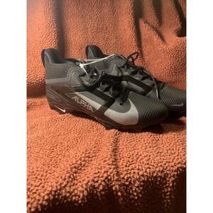 Nike Alpha Menace 4 Elite Football Cleats Black Silver FD7036-002 Size 12
